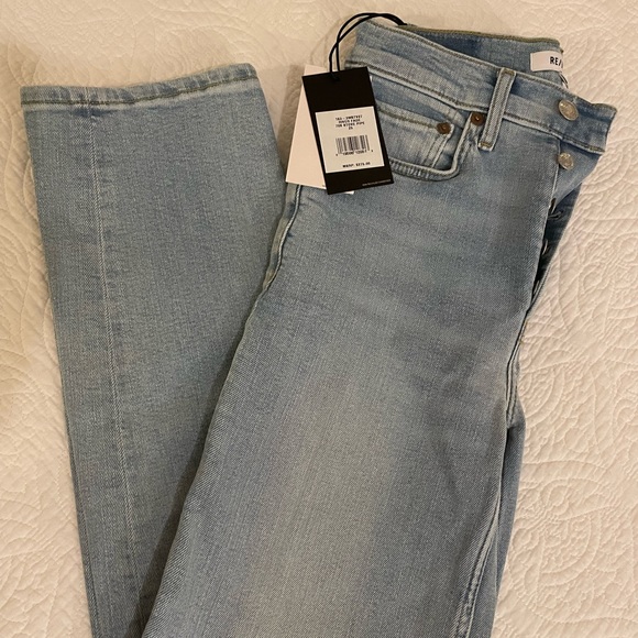 Re/done 70s Stove Pipe High Rise Jeans in River Fare - Picture 2 of 8